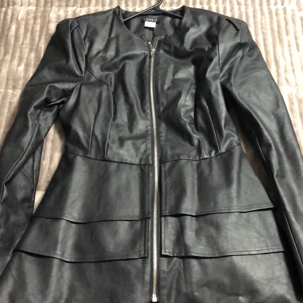 COPY - Venus tiered ruffle Moto jacket Small